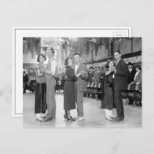 Carte Postale Danseurs du Marathon, 1923 (Devant / Derrière)