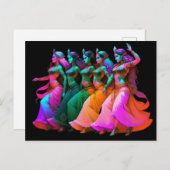 Carte Postale Danseurs du ventre arc-en-ciel (Devant / Derrière)