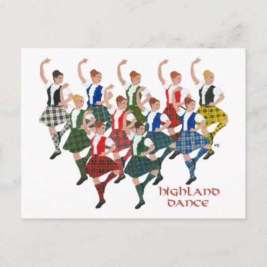 Carte Postale Danseurs écossais des Highlands (Devant)
