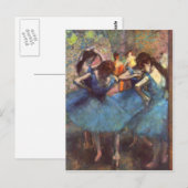 Carte Postale Danseurs en bleu (Devant / Derrière)