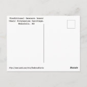 Carte Postale Danseurs hawaïens en bleu (Dos)