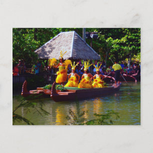 Carte Postale Danseurs hawaïens en or