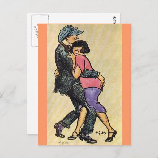 Carte Postale Danseurs - Heinrich Zille (Devant / Derrière)