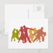 Carte Postale Danseurs latins colorés (Devant / Derrière)