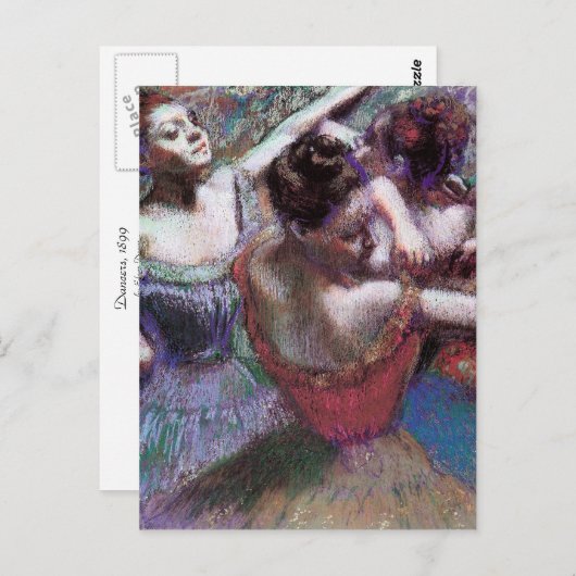 Carte Postale Danseurs par Degas (Devant / Derrière)