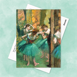 Carte Postale Danseurs Pink et Green Edgar Degas