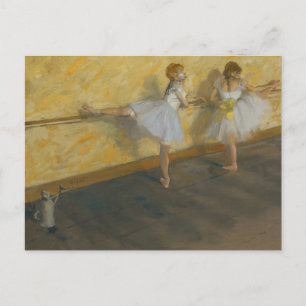 Carte Postale Danseurs Pratiquer au Barre - Edgar Degas