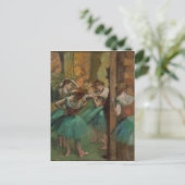 Carte Postale Danseurs rose et vert d'Edgar Degas (Debout devant)