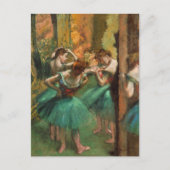 Carte Postale Danseurs, Rose et Vert par degrés, Art (Devant)
