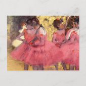 Carte Postale Danseurs roses devant le Ballet Edgar Degas (Devant)