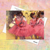 Carte Postale Danseurs roses devant le Ballet Edgar Degas