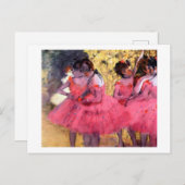Carte Postale Danseurs Roses, Edgar Degas (Devant / Derrière)