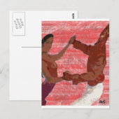 CARTE POSTALE DANSEURS SALSA (Devant / Derrière)