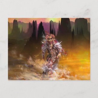 Carte Postale Danseuse amérindienne ROLLING THUNDER