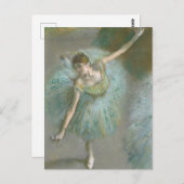 Carte Postale Danseuse dans Green Edgar Degas (Devant / Derrière)