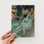 Carte Postale Danseuse, danseuse en vert | Edgar Degas<br><div class="desc">Swaying Dancer, Dancer in Green (1877-1879) de l'impressionniste français Edgar Degas. Degas est célèbre pour ses dessins pastel et ses peintures à l'huile. Il était un maître dans la représentation du mouvement, comme on peut le voir dans ses nombreuses oeuvres de danseurs de ballet. Utilisez les outils de conception pour...</div>