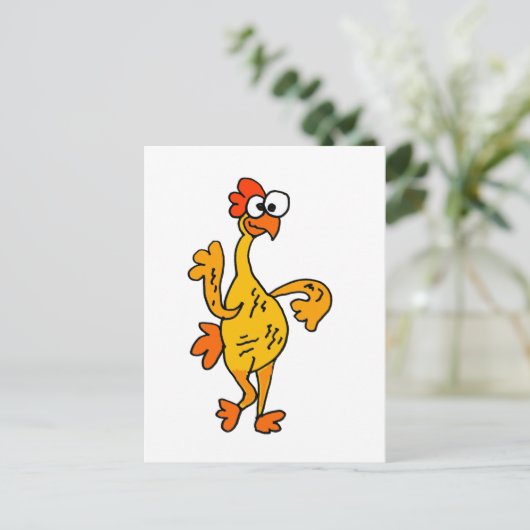 Carte Postale Danseuse Danseuse Poulet En Caoutchouc (Debout devant)