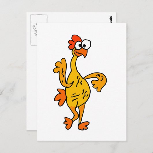 Carte Postale Danseuse Danseuse Poulet En Caoutchouc (Devant / Derrière)