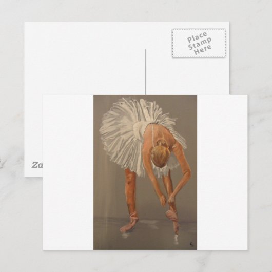 Carte Postale danseuse de ballet (Devant / Derrière)