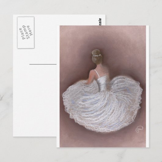 Carte Postale danseuse de ballet (Devant / Derrière)
