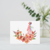 Carte Postale Danseuse de ballet à l'aquarelle (Debout devant)