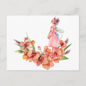 Carte Postale Danseuse de ballet à l'aquarelle (Devant)