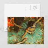 Carte Postale Danseuse de ballet Danseuse verte Danseuse Degas P (Devant / Derrière)