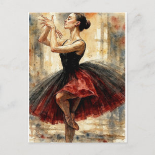 Carte Postale Danseuse de ballet en tutu,
