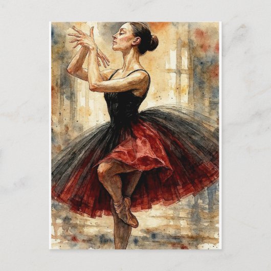Carte Postale Danseuse de ballet en tutu, (Devant)