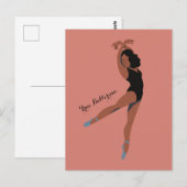 Carte postale danseuse de ballet esthétique (Devant / Derrière)
