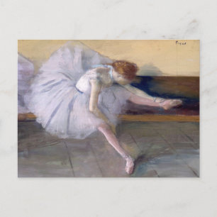 Carte Postale Danseuse de ballet étirant Edgar Degas