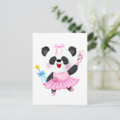 Carte Postale Danseuse de ballet Panda Fille amoureuse des anima (Debout devant)