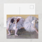 Carte Postale Danseuse de ballet s'étirant Edgar Degas (Devant / Derrière)