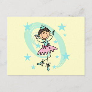 Carte Postale Danseuse de Ballet - T-shirts Marron et Cadeaux