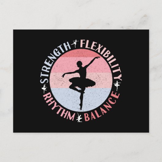 Carte Postale Danseuse de Ballet - Valeurs de Mentalité (Devant)