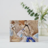 Carte Postale Danseuse de Degas avec ruban bleu (Debout devant)
