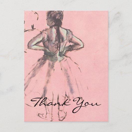 Carte Postale Danseuse de Degas vue de l'arrière (Devant)