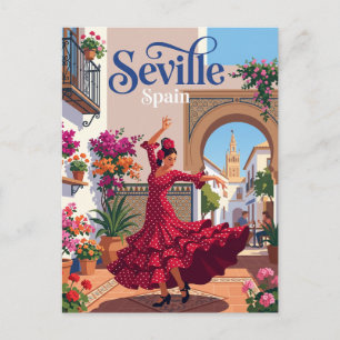 Carte Postale Danseuse de flamenco Séville Espagne