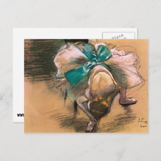 CARTE POSTALE DANSEUSE, EDGAR DEGAS (Devant / Derrière)