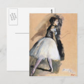Carte Postale Danseuse en position ballet - Edgar Degas (Devant / Derrière)
