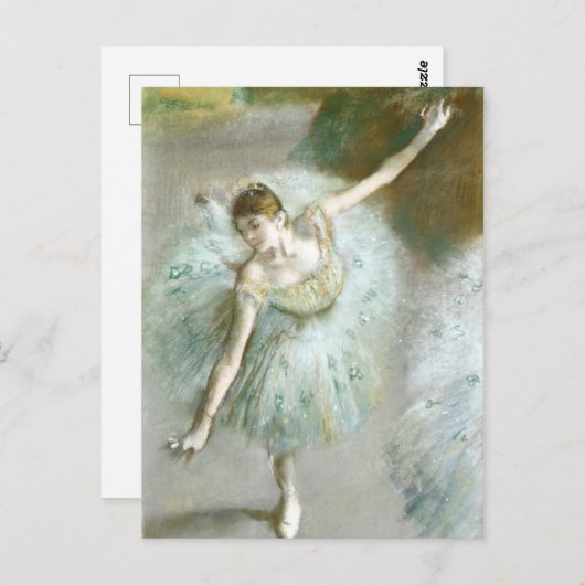 Carte Postale Danseuse en vert, Edgar Degas (Devant / Derrière)