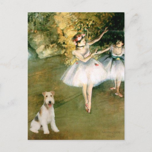 Carte Postale Danseuse - Fil Fox Terrier #1 (Devant)