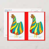 Carte Postale Danseuse folk Hen x2 (Devant / Derrière)