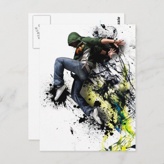 Carte Postale danseuse Hip hop (Devant / Derrière)