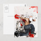 Carte Postale Danseuse Hip hop de combat (Devant / Derrière)