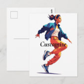 Carte Postale Danseuse Hip hop Thunder_Cove (Devant / Derrière)