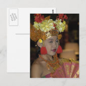 Carte Postale danseuse indonésienne (Devant / Derrière)