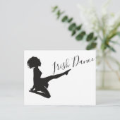 Carte Postale Danseuse Irlandaise Chaussure Douce Noir et Blanc  (Debout devant)