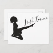 Carte Postale Danseuse Irlandaise Chaussure Douce Noir et Blanc  (Devant / Derrière)