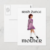 Carte Postale Danseuse Irlandaise - Mauve (Devant / Derrière)